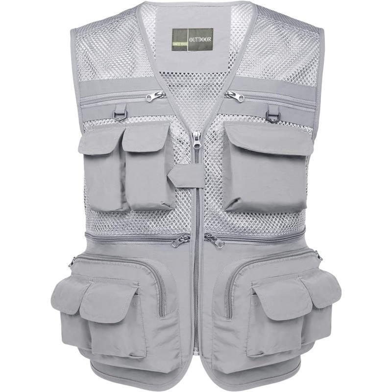 Flygo Men's Lightweight Outdoor Travel Work Fishing Vest With  Multi-Pockets, 02 Navy, XL price in Saudi Arabia,  Saudi Arabia
